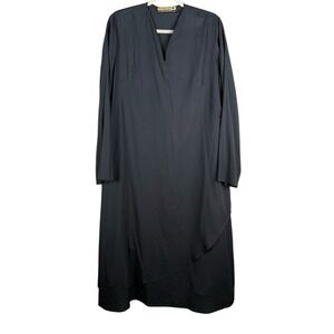 SHUKR Women's Modest Long Asymmetrical Tunic‎ Shirt Dress Size L Gray 100% Modal